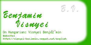 benjamin visnyei business card